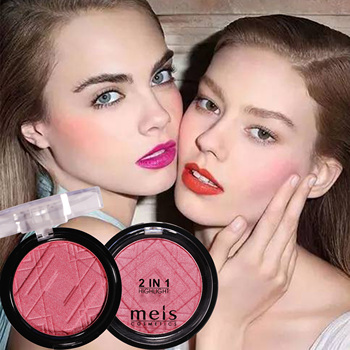 Meis Face Blusher Powder Rouge Makeup Cheek Blusher Powder Minerals Palettes Blusher Brush Palette Cream Natural Blush 0176HB